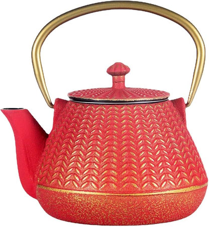 Small Cast Iron Tea Kettle for Stovetop Safe, Durable Teapot by YJX