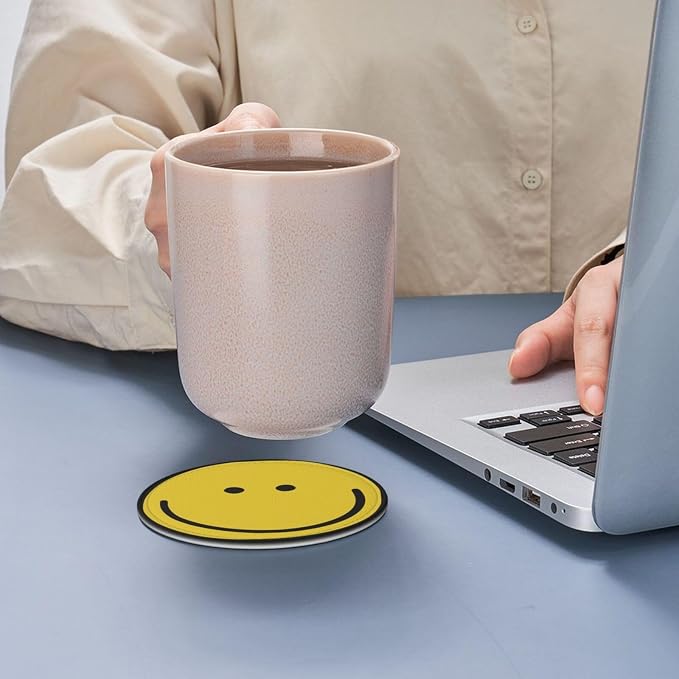 Smiley Face Coasters Set 6 Happy Face Coaster | - Image 4
