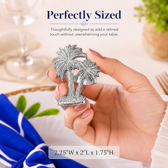Modern Aluminum Napkin Rings Set of 12, Lightweight Metal Table Decor, - Image 4