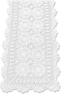 Cotton Handmade Crochet Lace Table Runner White Rectangle Coffee Table Dresser by KEPSWET