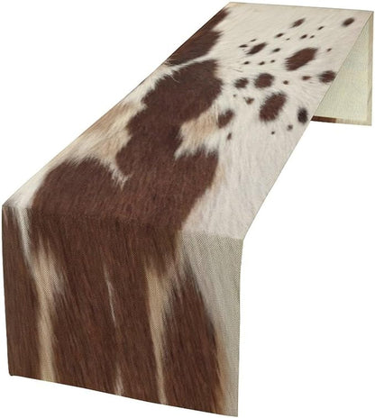 Cow Print Table Runner, 13x120 Inch by SXXLDNG