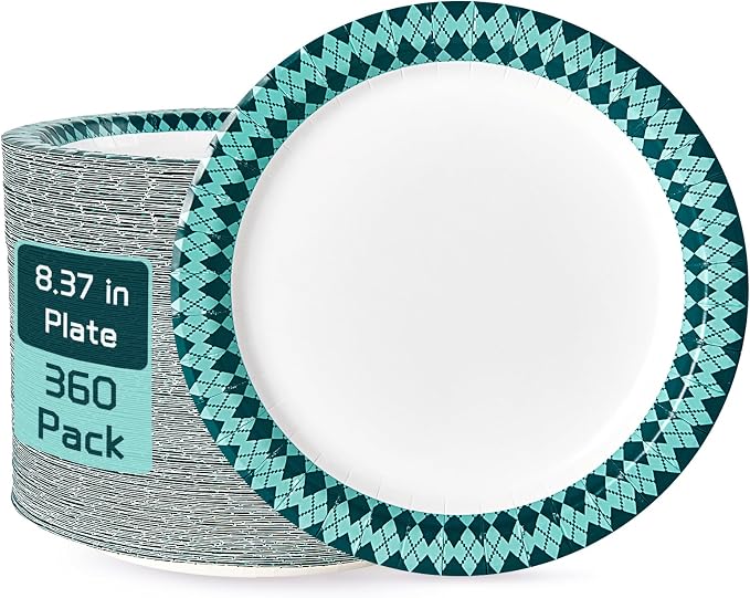 Paper Plates Disposable, Cut Proof Paper Plates by JOLLYPARTY