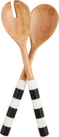 Mud Pie Striped Marble Salad Servers; 12" by MudPie