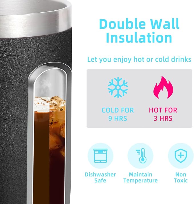 Volhoply 14oz Insulated Stainless Steel Coffee Mug - Image 3