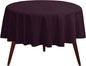 Gee Di Moda Round Tablecloth - 120 Inch Eggplant Round Table Cloth for 60 to 96 Inch Round Tables - Heavy Duty Washable Fabric - for Buffet Table, Holiday Party, Dinner, Wedding & Baby Shower