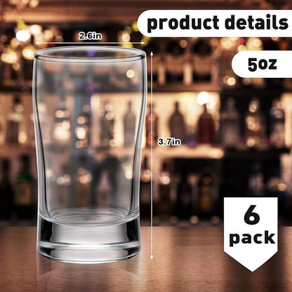 Bokon 6 Pcs Beer Flight Glasses, Small Clear Tasting Cup - Image 2