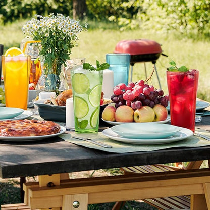 Top-spring 12 Oz Reusable Plastic Water Tumbler 6pcs Color BPA Free | Thickened - Image 3