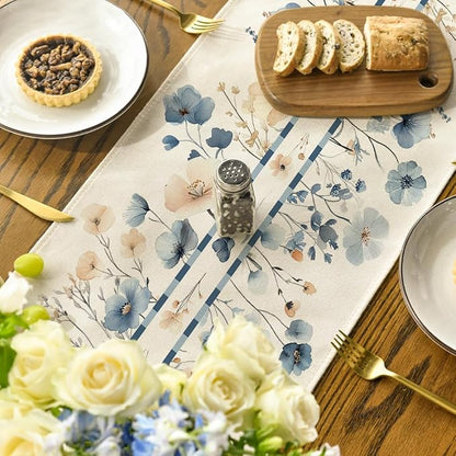 Artoid Mode Bloom Flowers Floral Weeds Spring Table Runner, Seasonal Summer - Image 6