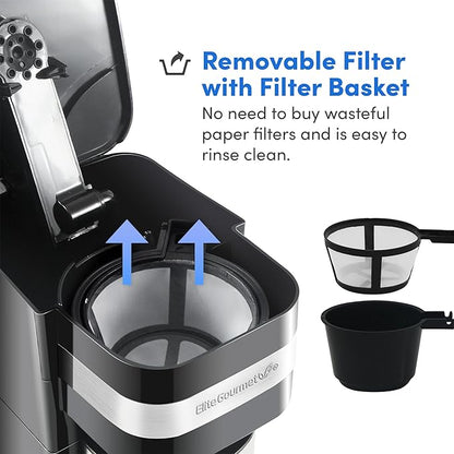 Elite Gourmet EHC111A Personal Single-Serve Compact Coffee Maker - Image 5