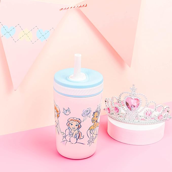 Zak Designs Disney Princess Kelso 12oz Leak-Proof Toddler Straw Cup - Image 3