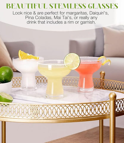 Martini Glasses Set of 2, 14oz Coupe Cocktail Glasses - Image 5