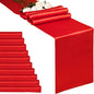 10-Pack Red 12 x 108 inches Long Premium Satin Table Runner | Wedding, by REWOMC