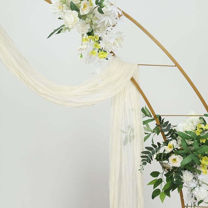 Efavormart 20ft Ivory Gauze Cheesecloth Wedding Arch Drapery Fabric, Extra Long - Image 6