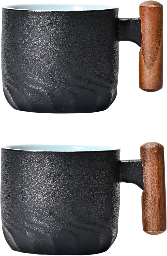 Zurucily 2 oz Espresso Cups Set of 2, Ceramic Espresso Cups by zurucily
