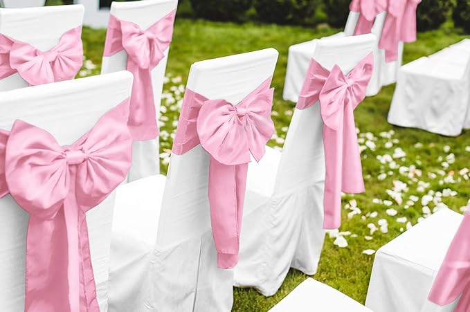 12 Pack Light Pink Satin Table Runner 12 x 108 Inch Long Premium Table Runners - Image 5