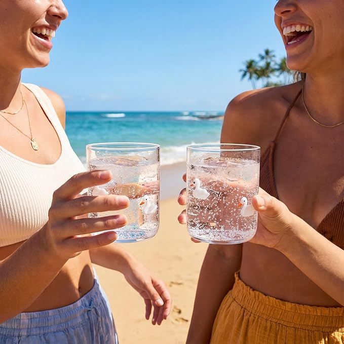 SiliFine Icon Juice Glasses, 14oz Stemless Wine Drinking Juice Glass Cup - Image 8