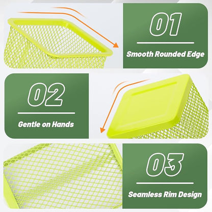 Segarty Pen Cup, 12 Pack Square Light Green Pen Holder - Image 3
