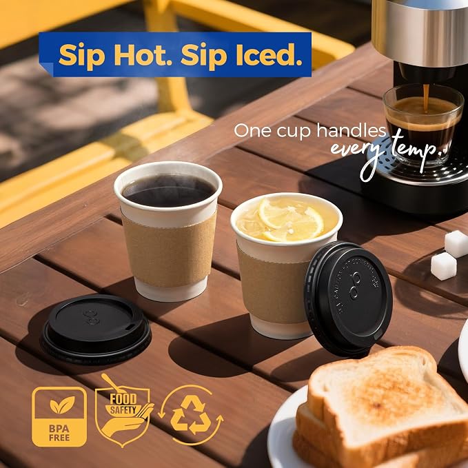 Fit Meal Prep 500 Pack 10 oz Disposable Coffee Cups - Image 5