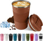 Vacuum Insulated Stainless Steel Travel Coffee Mug, Leak Proof Cup by SPLMIFA