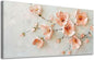 ADJUVANT Wall Art Impressionist Pink Floral 40"L x 20"W, Cherry Blossoms Canvas Painting Soft Petals Artwork Pastel Tones Prints Spring Flowers Wall Decor for Living Room Bedroom Bathroom Home Office