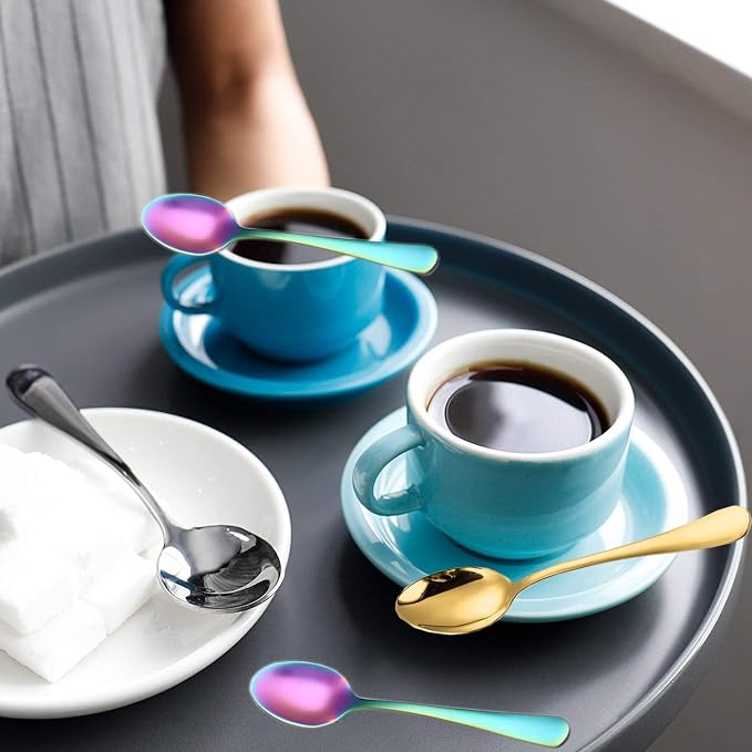 Demitasse Espresso Spoons, 4.7inch Stainless Steel Coffee Spoons - Image 3
