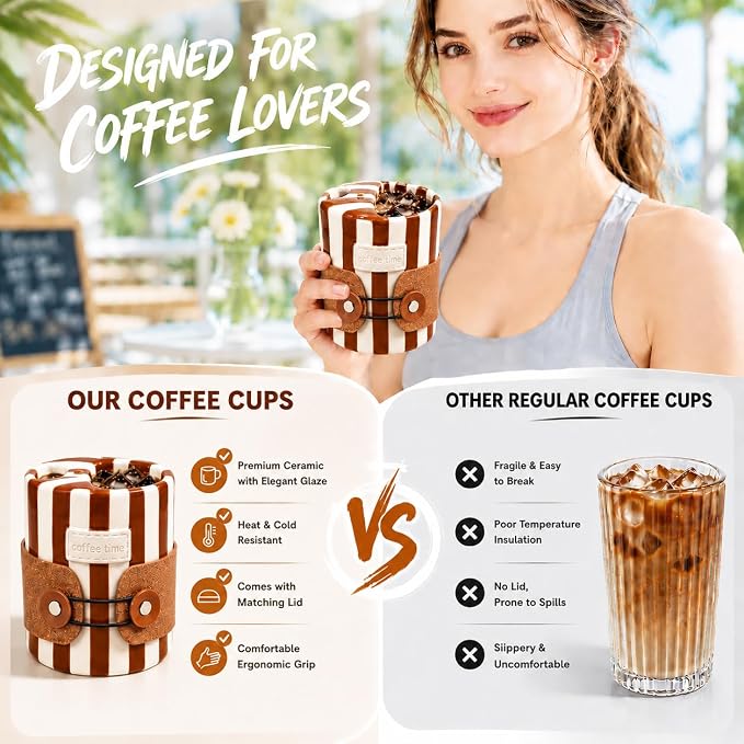 Shelprojsu 10oz Ceramic Travel Coffee Mug, Ceramic Mug - Image 4