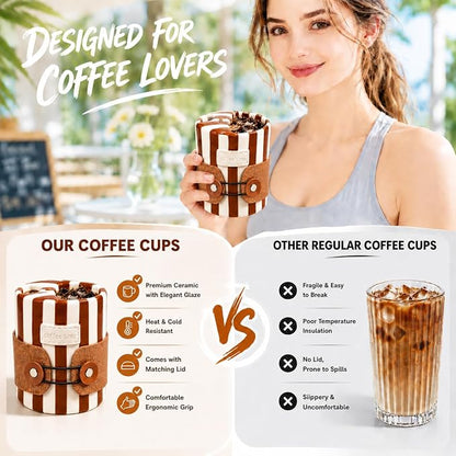 Shelprojsu 10oz Ceramic Travel Coffee Mug, Ceramic Mug - Image 4