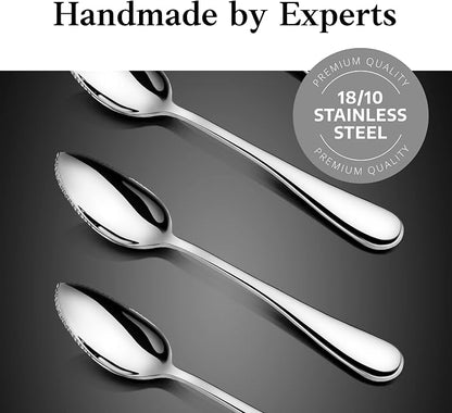 Artaste Rain 18/10 Stainless Steel Grapefruit Spoons, Serrated Edge Citrus - Image 8