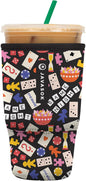 Sok It JavaSok Iced Coffee & Cold Soda Insulated Neoprene Cup Sleeve (Game Night, Large: 30-32oz)