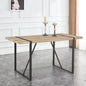 55'' Dining Table for 4-6, Wood Kitchen Table with Metal Legs, Dinner Table for 4-6 for Home Dining Room Living Room