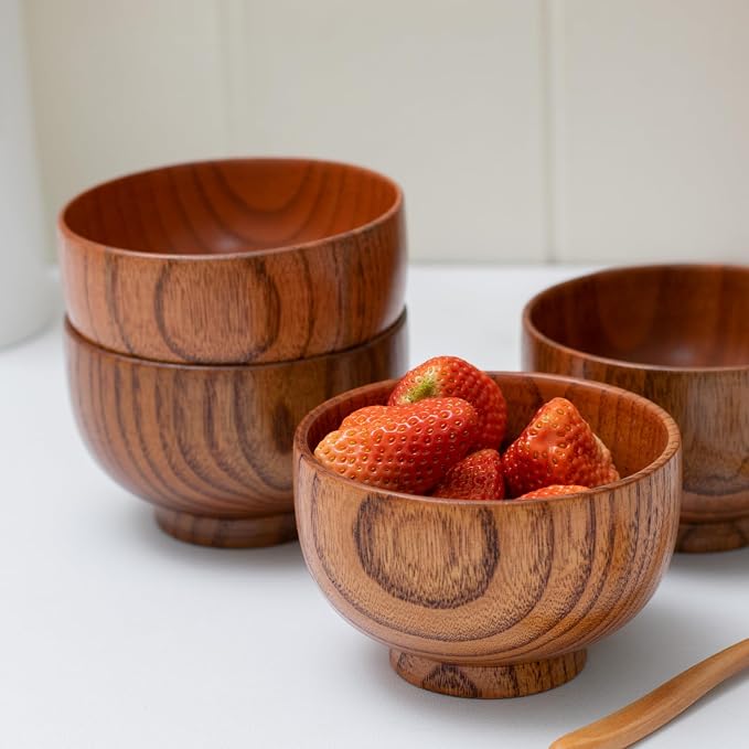 Handmade Wood Bowl, for Rice, Decoration - Image 6
