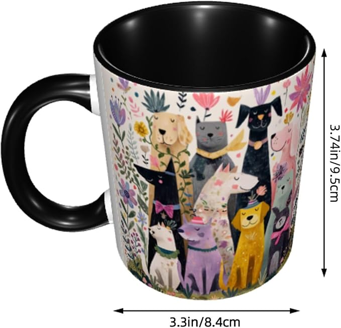 FyLybois Dog Coffee Mug 11 Ounce Mugs Ceramic Tea Cup Drinking Water Cups | - Image 3