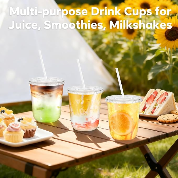 100 Pack 12 oz Plastic Cups - Image 7