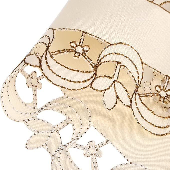 Arzoe Vintage European Flower Lace Table Runner Elegant Runners Cabinet Dining - Image 5