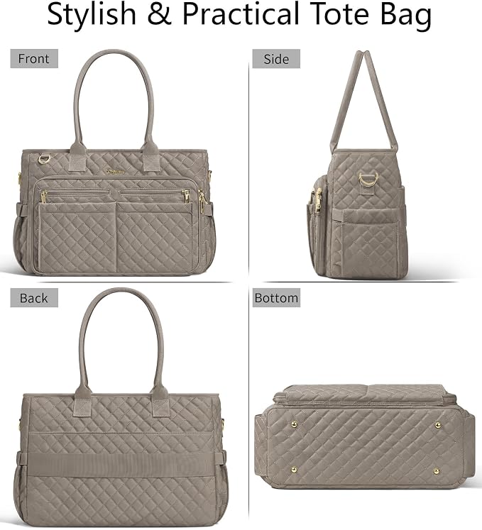 Bagstellar Teacher Tote Bag for Women, 15.6" Laptop Work Tote Computer Bag | - Image 8