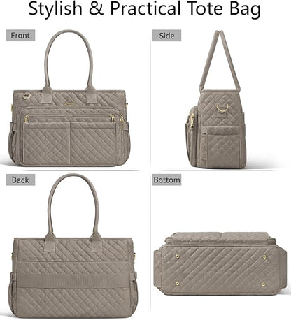 Bagstellar Teacher Tote Bag for Women, 15.6" Laptop Work Tote Computer Bag | - Image 8