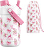 12 oz Insulated Girls Water Bottle: Spill-Proof, Stainless Steel Cup by POWCAN