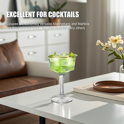 4Pcs Coupe Glasses, 10oz Crystal Martini Glasses - Image 7