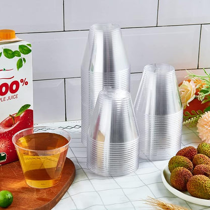 JollyPack 300 Pack Clear Plastic Cups 9 OZ Disposable Heavy-duty Drinking Cups - Image 7