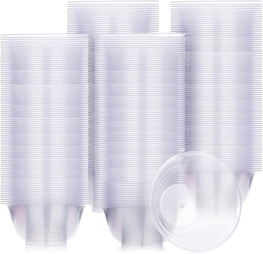 300 Packs 8.5 oz Clear Plastic Bowls Disposable Plastic Bowls for Parties Weddings Serving Container for Candy, Soup, Dessert, Salsa, Ice Cream, Popcorn, Chip