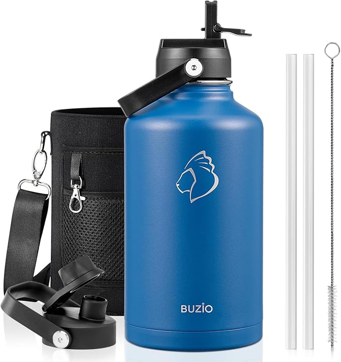 BUZIO 64 oz Insulated Stainless Steel Water Bottle by BUZIO
