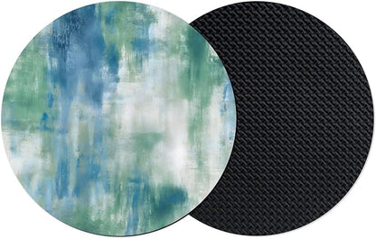 Blue Green Coasters Set of 2, Absorbent Coasters by Unknown