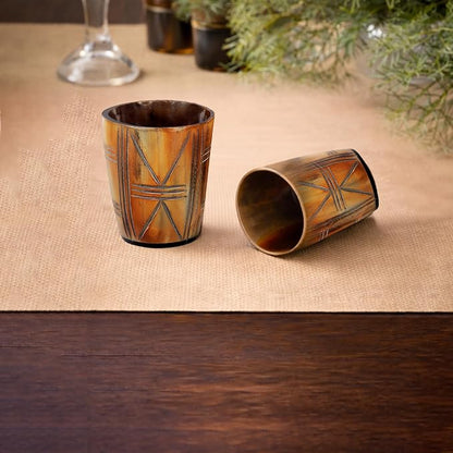 Handicrafts Home Viking Horn Shot Glasses Set of 12, Rustic Viking Drinkware - Image 8