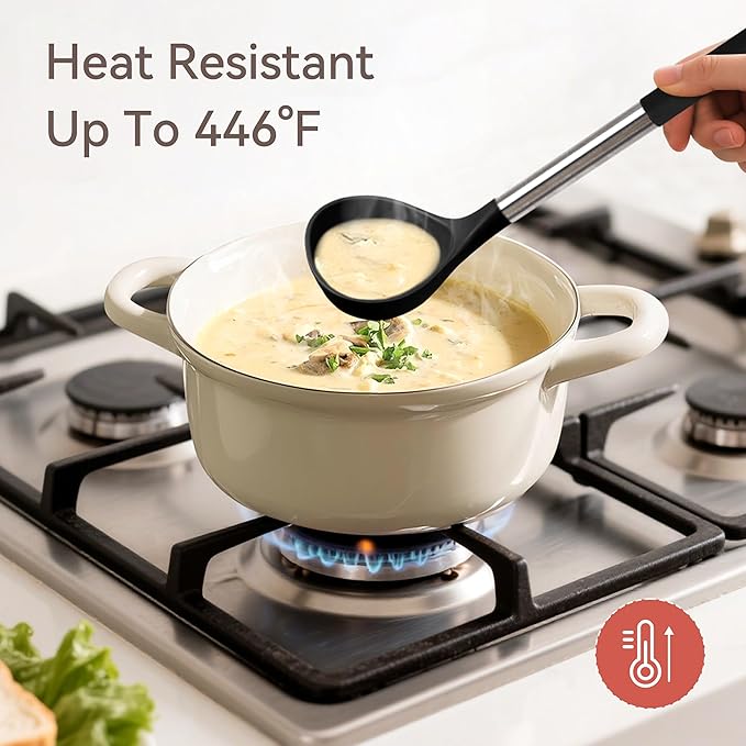 Silicone Kitchen Utensils Set, 28 Pcs Cooking Utensils Set 446°F Heat Resistant Spatula Set, Food Grade Silicone and Stainless Steel Handle Kitchen Gadgets for Nonstick Cookware BPA Free