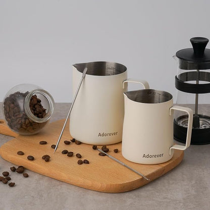 Milk Frothing Pitcher, 350ml/12oz Steaming Pitchers Stainless Steel Milk Coffee - Image 5