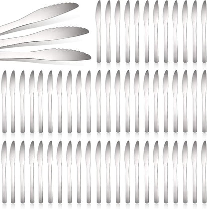 Therwen 64 Pieces Dinner Knives Set Stainless Steel Knife 8.43 Inches Silver by Therwen