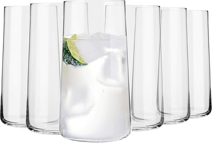 Krosno Water Glasses Set of 6, 18.3 oz, Avant-Garde Collection | Drinking by Krosno