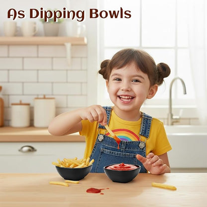 Wheat Straw Small Bowls 5 OZ, Unbreakable Soy Sauce Dish, Microwave Safe - Image 6