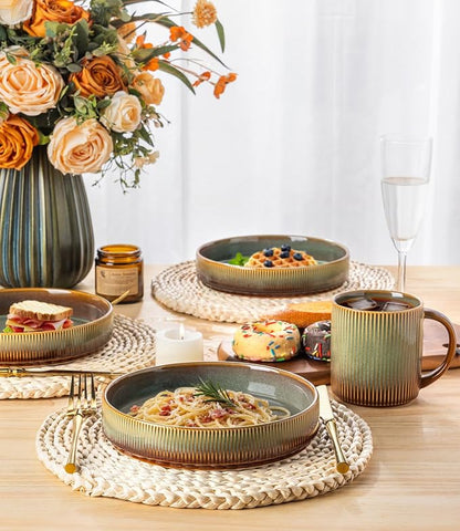 7.5" Ceramic Pasta Bowls Set of 4, Salad Bowls | Versatile Serving Bowls - Image 3