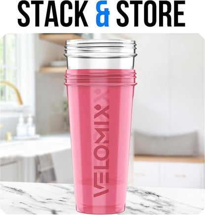 VELOMIX 2 Pack 28oz Protein Shaker Bottle, Leak Proof Shaker Cups - Image 6